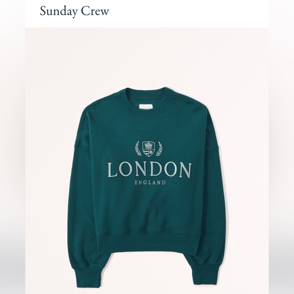 NWT Abercrombie London Sunday Crew Sweatshirt